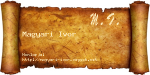 Magyari Ivor névjegykártya